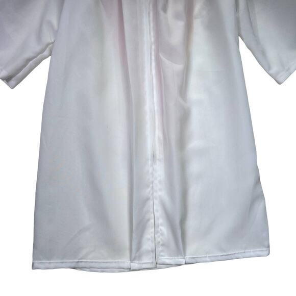 Oak Hall Graduation Gown Choir Robe Newnan Georgia Cougars Stole 5'0-5'2 White - Picture 3 of 11